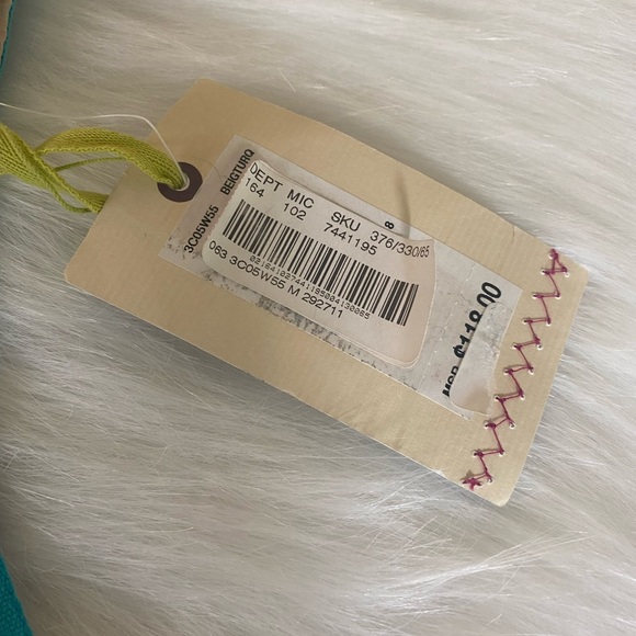 NWT Chelsea & Violet Dress sz L Beige Blue Shift Textured Keyhole Ikat Lined - Picture 4 of 10